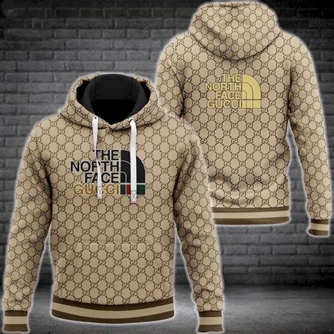 gucci the north face shirt|Gucci north face hoodie brown.